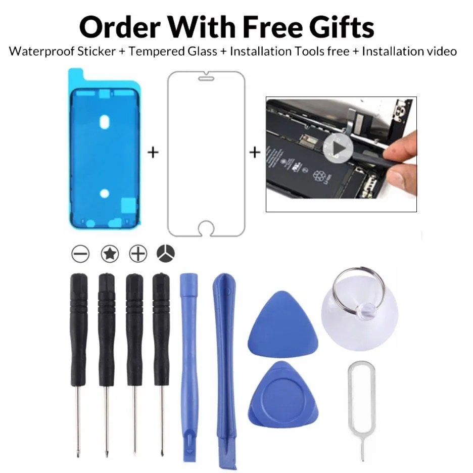 12-piece Repair Kit with Screwdrivers Teardown Rods Triangles Eject Pin Chuck Sticker and Tempered Glass