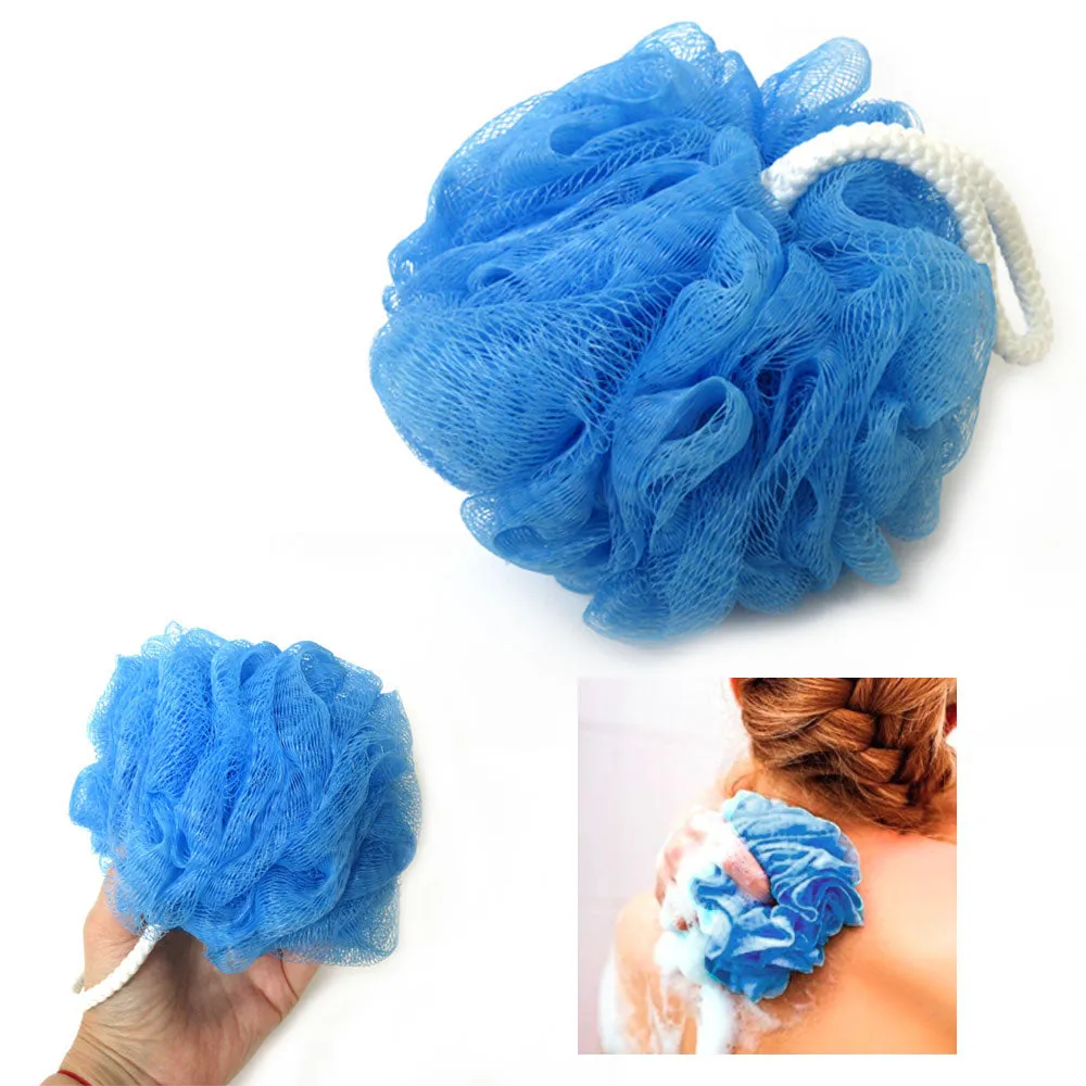 2 Bath Sponges Luffah Puff Shower Nylon Mesh Scrubber Exfoliating Body Massage