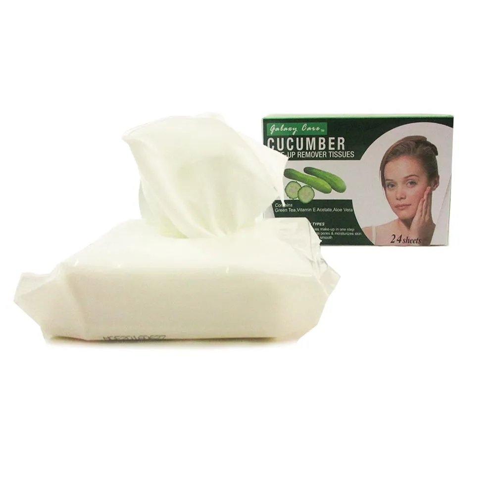 24 X Make Up Remover Cleansing Facial Towelettes Wipes Face Tissues Aloe Vera