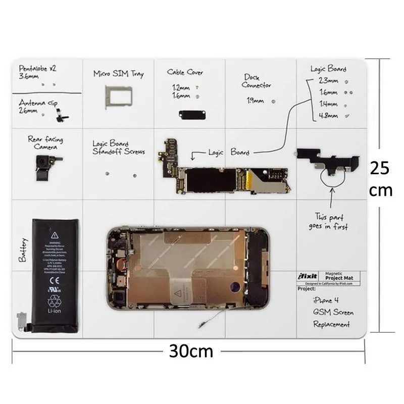 30x25cm Magnetic Project Mat for Phone Repair