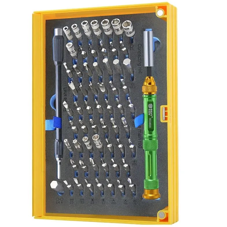 63-piece Magnetic Screwdriver Set by Best Bst - Professional Bit Driver Kit