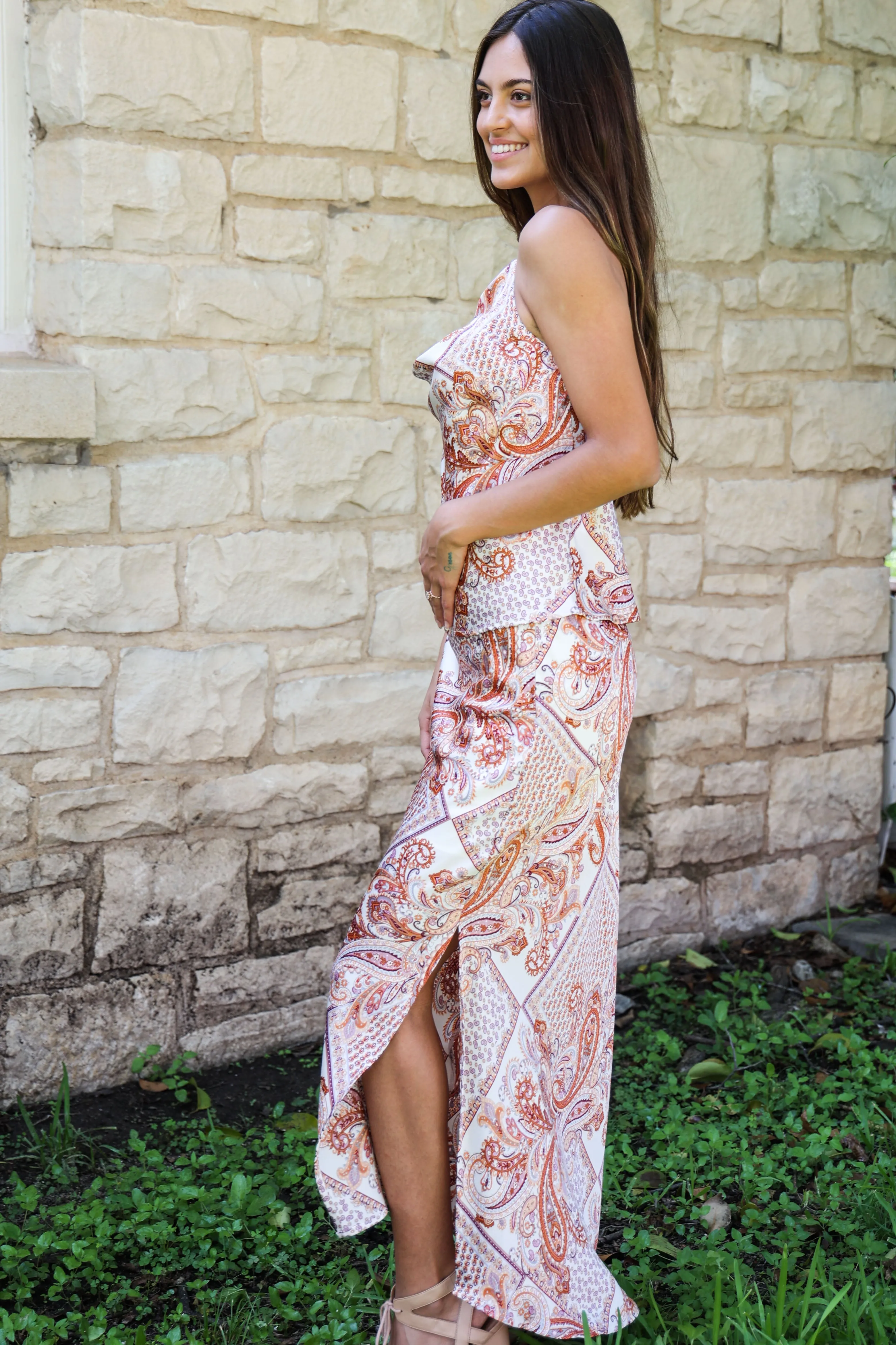 Bishop And Young Bonnes Vacances Audrina Cami In Coral Paisley