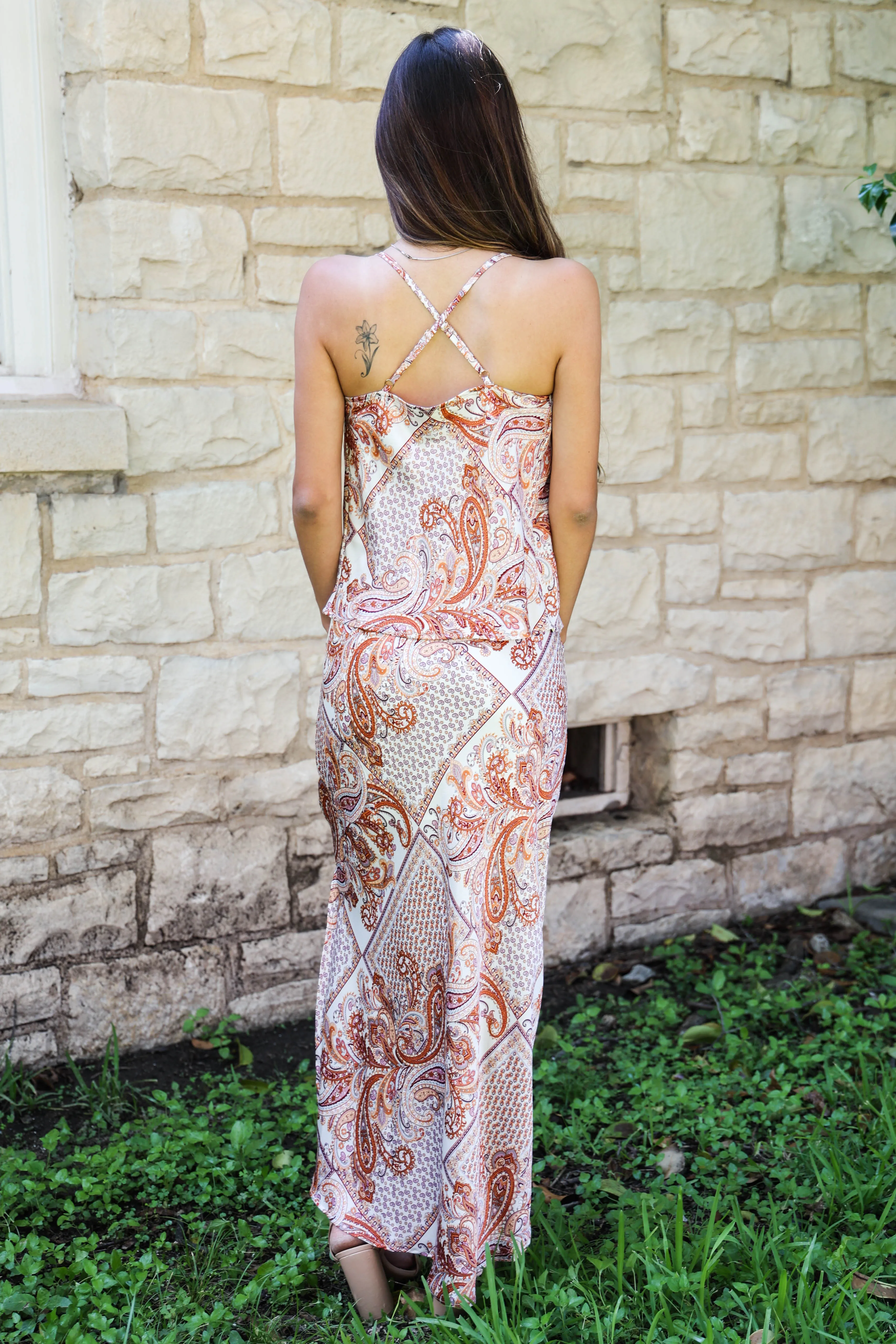Bishop And Young Bonnes Vacances Audrina Cami In Coral Paisley