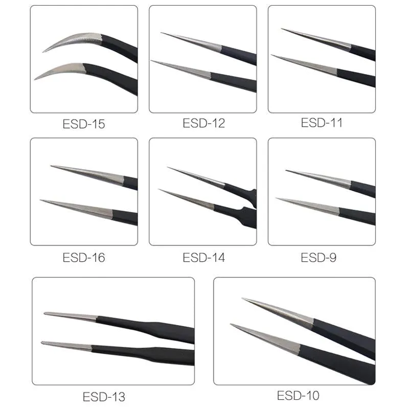 Esd Stainless Steel Tweezers - Precision Anti-static by Best Bst