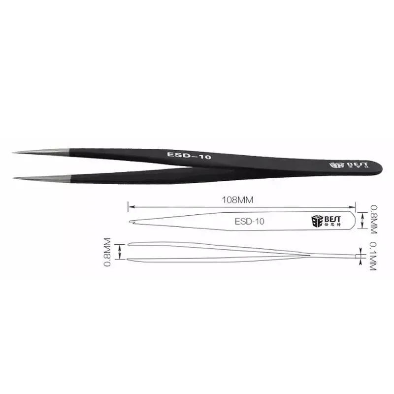 Esd Stainless Steel Tweezers - Precision Anti-static