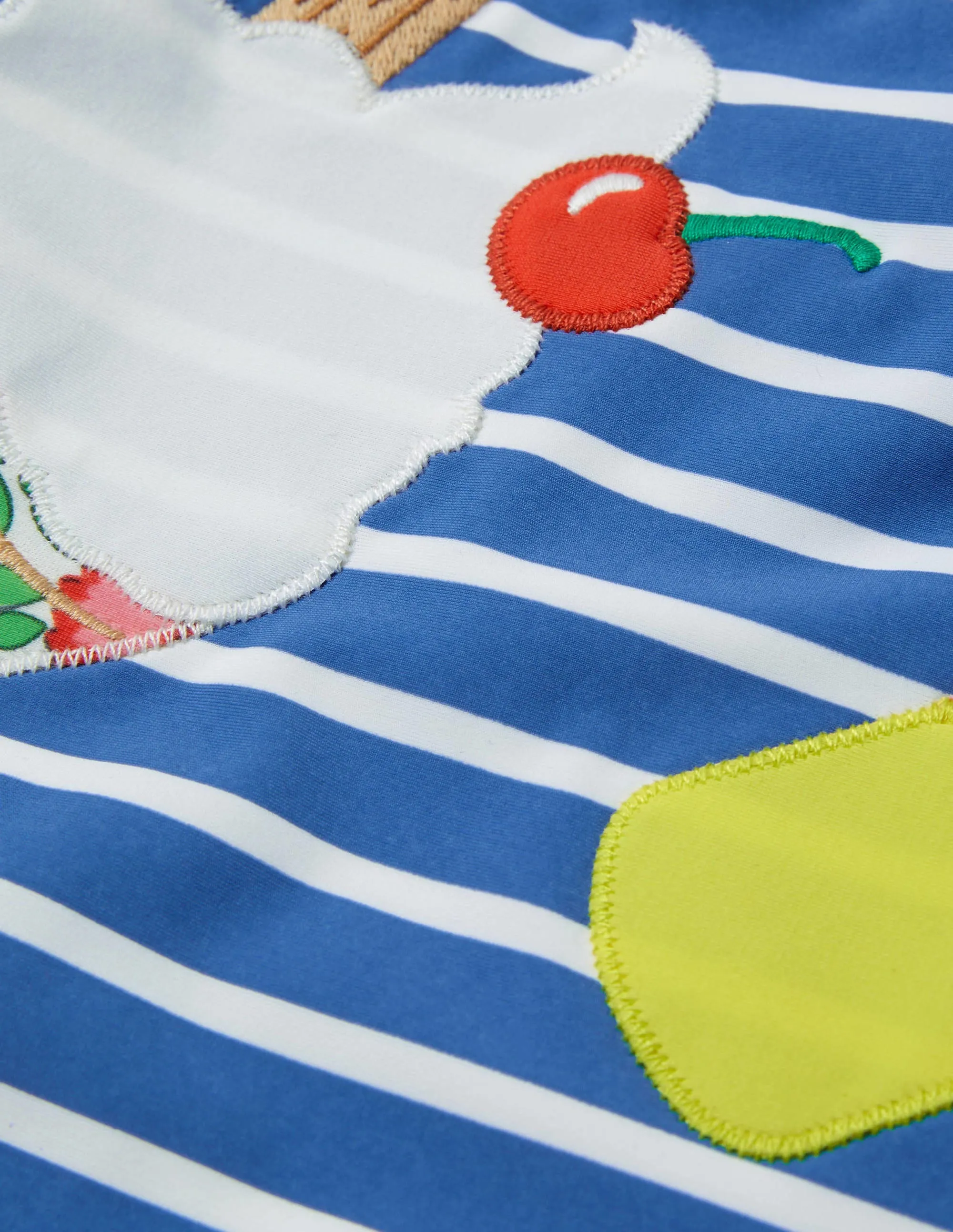 Fun Appliqué Swimsuit-Elizabethan Blue Ice Creams