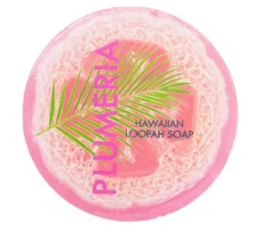 Plumeria Sea Salt & Kukui Exfoliating Loofah Soap