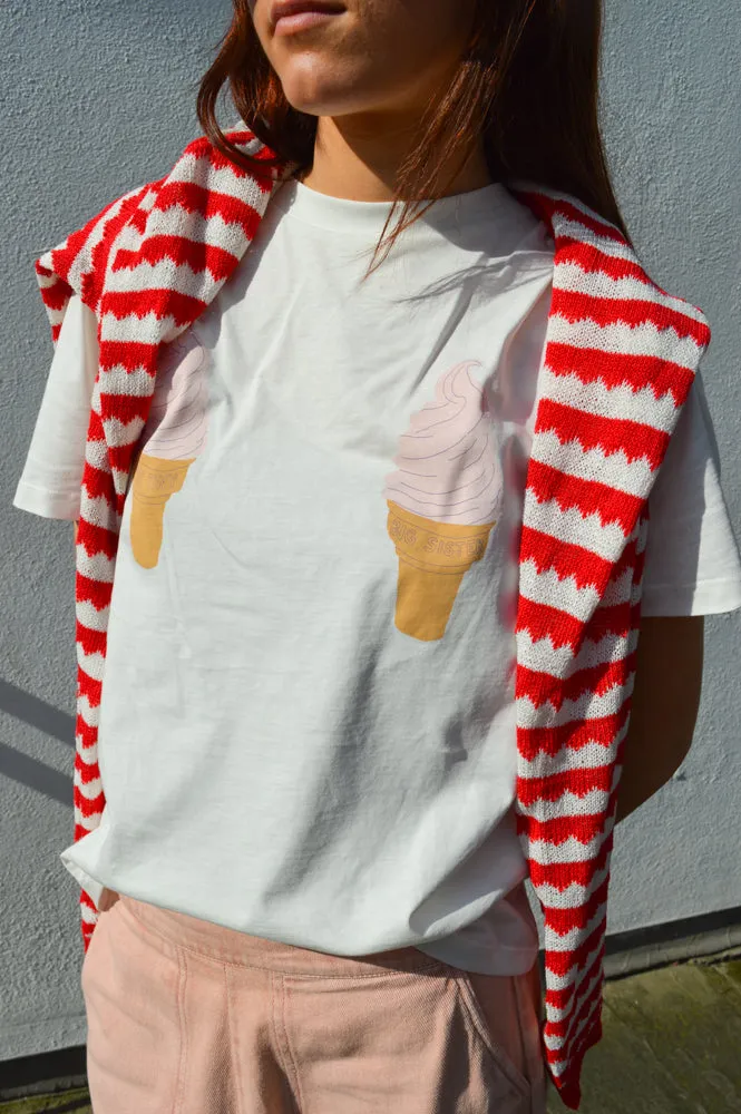 The Tiny Big Sister Ice Creams Off-White T-Shirt