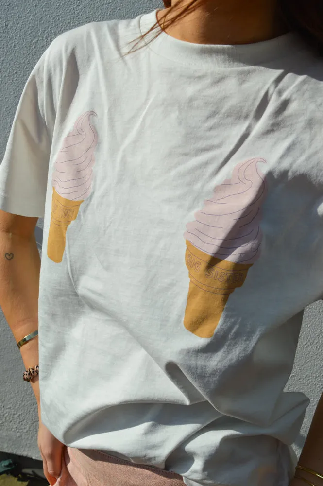The Tiny Big Sister Ice Creams Off-White T-Shirt