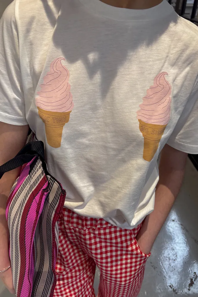 The Tiny Big Sister Ice Creams Off-White T-Shirt